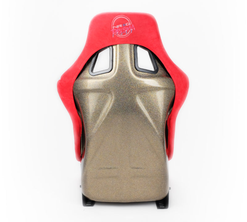 NRG FRP Bucket Seat ULTRA Edition - Large (Red Alcantara/Gold Glitter Back)-thumbmail-3