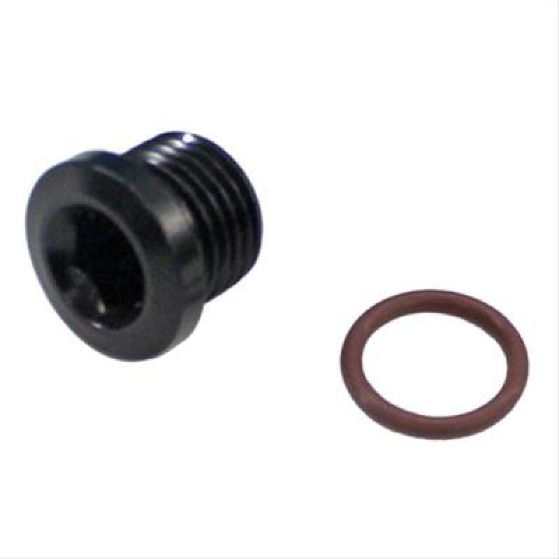 Fragola -10AN (7/8-14) Socket Hex Port Plug - Black-thumbmail-1