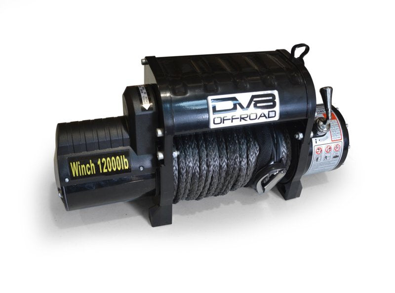 DV8 Offroad 12000 LB Winch w/ Synthetic Line & Wireless Remote - Black-thumbmail-1