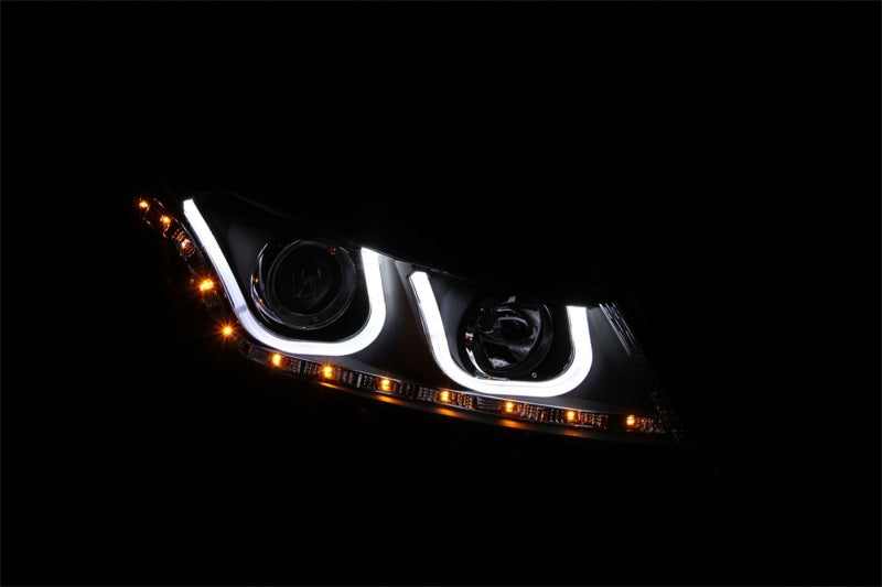 ANZO 2008-2012 Honda Accord Projector Headlights w/ U-Bar Black-thumbmail-4
