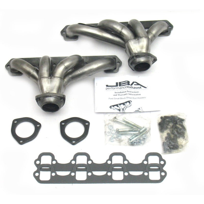 JBA Ford 260-351W SBF 1-5/8in Primary Raw 409SS Tight Tuck Header-thumbmail-1