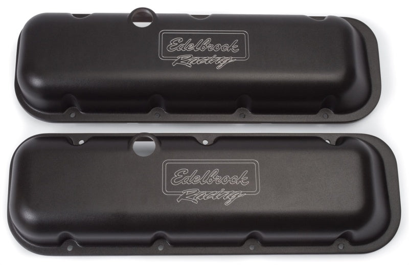 Edelbrock Valve Cover Victor Series Chevrolet 1965 and Later 396-502 V8 Low Black-thumbmail-2