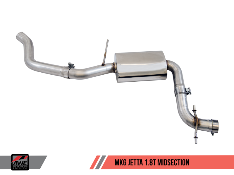 AWE Tuning Mk6 GLI 2.0T - Mk6 Jetta 1.8T Track Edition Exhaust - Polished Silver Tips-thumbmail-8