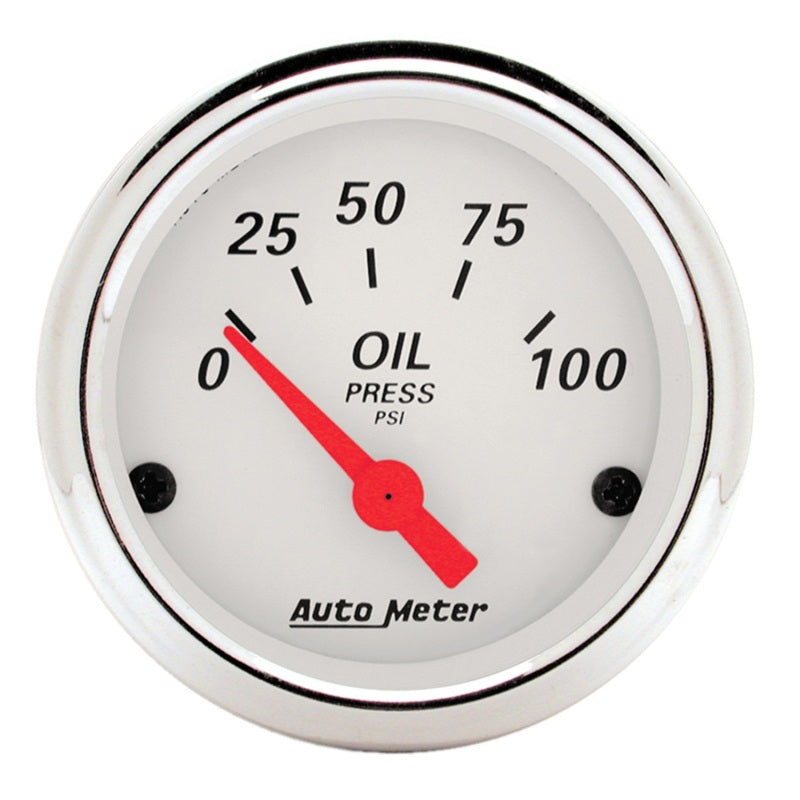Autometer Arctic White 3-3/8in Electric Speedometer with Wheel Odometer/ 2-1/16in Oil Pressure-thumbmail-4