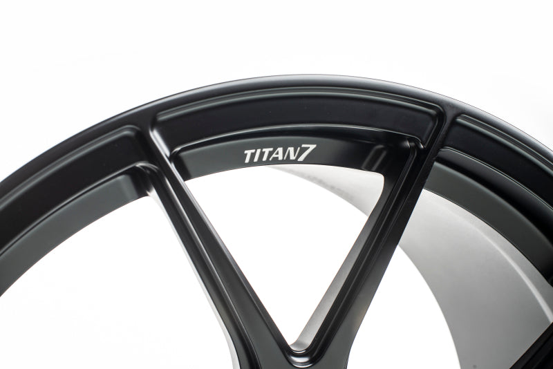 Titan 7 T-CS5 18x9.5 5x114.3 +40 Offset / 73 CB Machine Black Wheel (Hub Ring Req.)