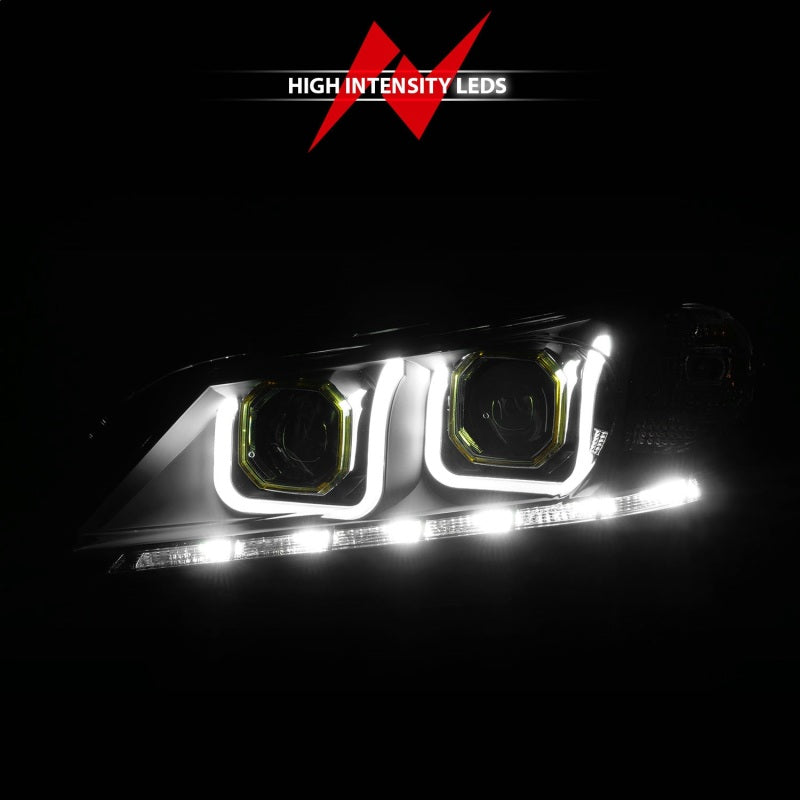 ANZO 2013-2015 Honda Accord Projector Headlights w/ U-Bar Black-thumbmail-7