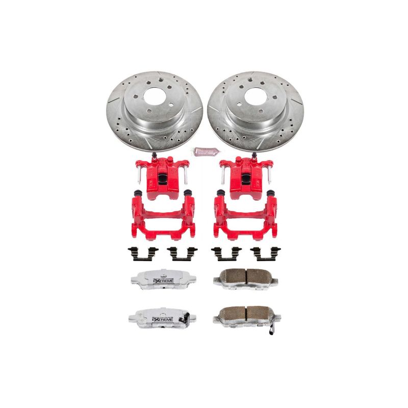 Power Stop 11-12 Infiniti G25 Rear Z26 Street Warrior Brake Kit w/Calipers-thumbmail-1