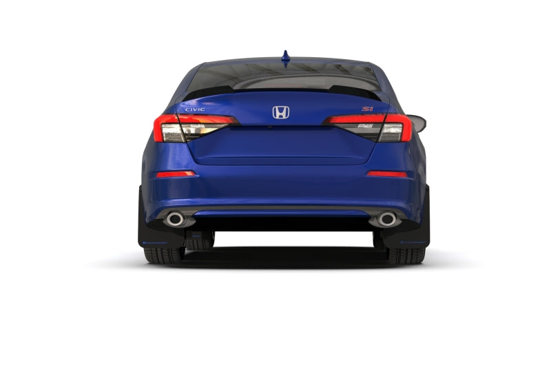 Rally Armor 2022 Honda Civic (Incl. Si/Sport/Touring) Black UR Mud Flap w/ White Logo-thumbmail-2