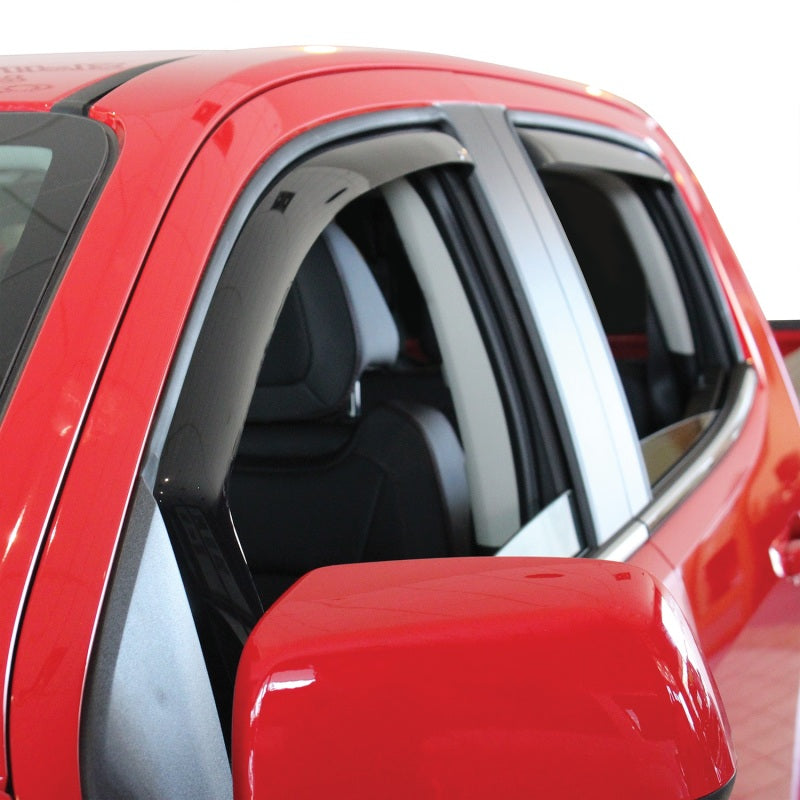 Westin 2015-2018 Chevrolet/GMC Colorado/Canyon Crew Cab Wade In-Channel Wind Deflector 4pc - Smoke-thumbmail-3