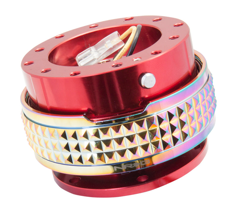 NRG Quick Release Kit - Pyramid Edition - Red Body / Neochrome Pyramid Ring-thumbmail-1