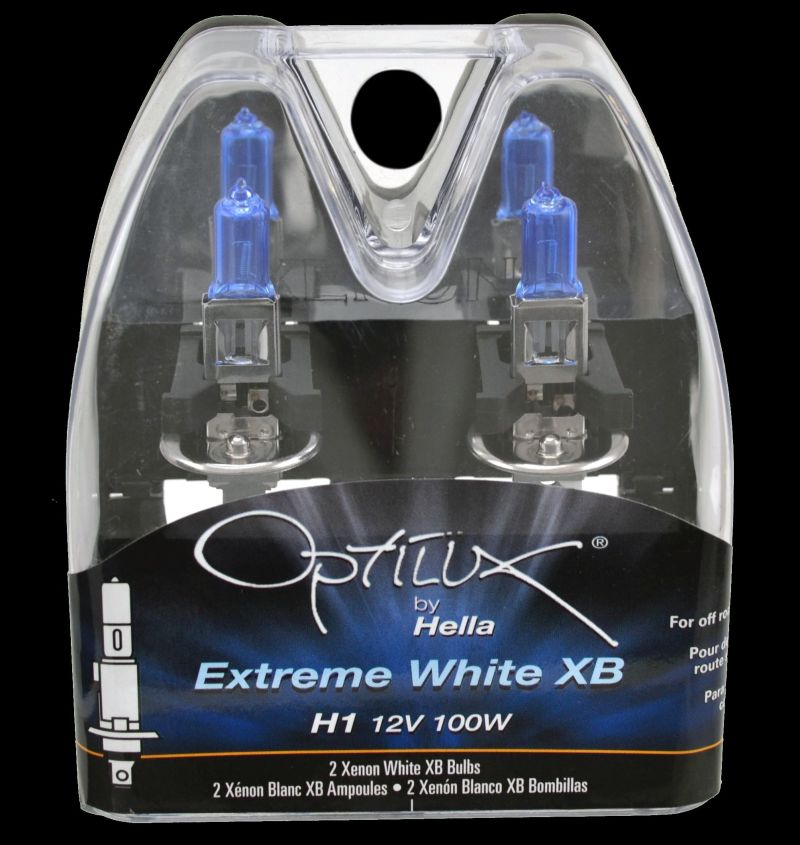 Hella Optilux H1 100W XB Extreme White Bulbs (Pair)-thumbmail-2