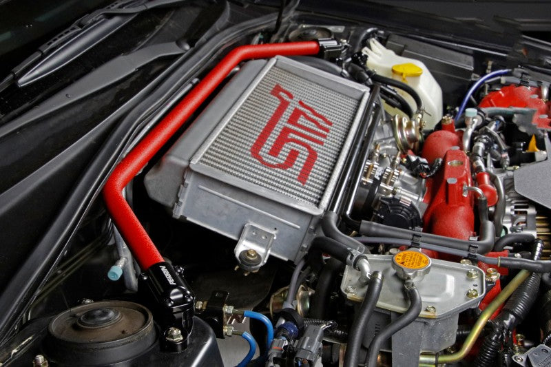 Perrin 02-07 Subaru Impreza (WRX/STi/RS/2.5i) / 04-08 Forester Front Strut Brace - Red-thumbmail-3