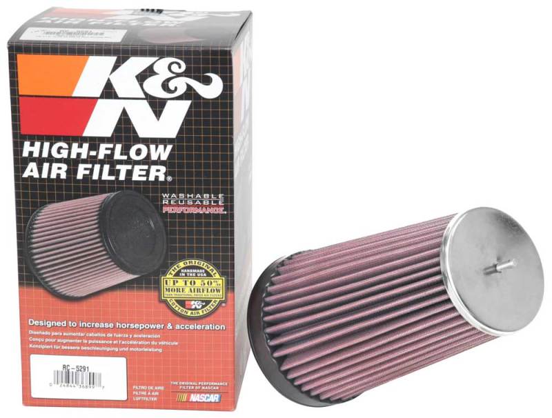 K&N Universal Clamp-On Air Filter 2-3/4in Flange 3-1/2in T 8-1/4in Height-thumbmail-6