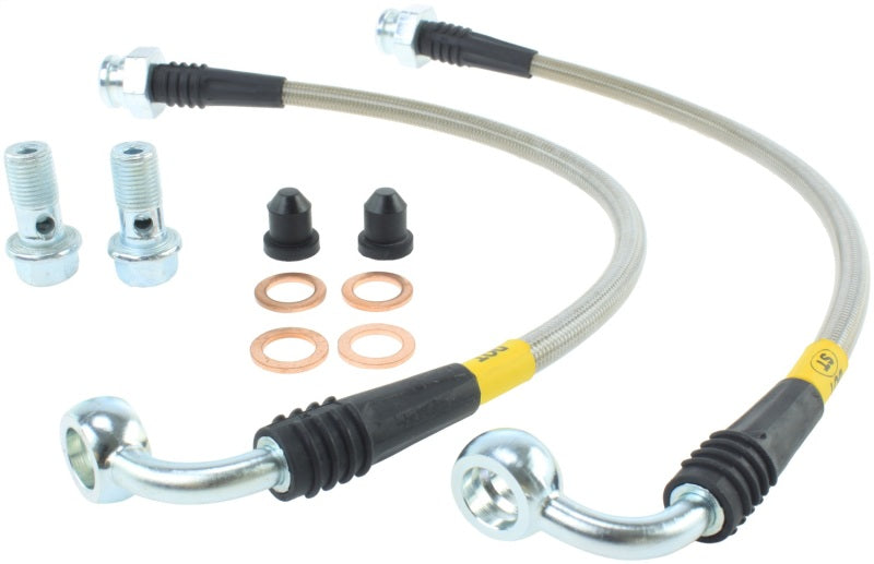 StopTech 07-08 Infiniti G35 Rear Stainless Steel Brake Lines-thumbmail-1