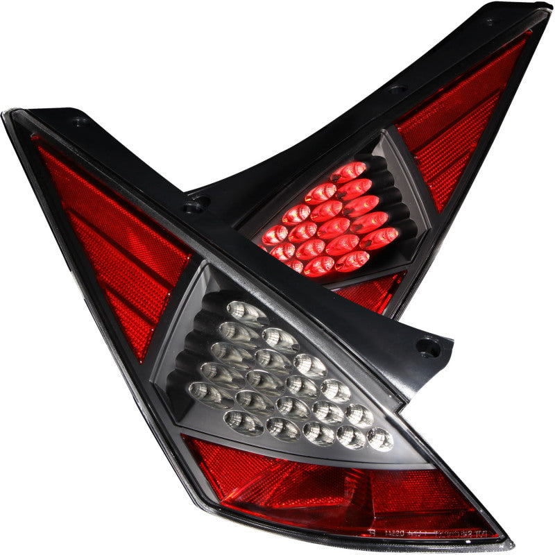ANZO 2003-2005 Nissan 350Z LED Taillights Black-thumbmail-1