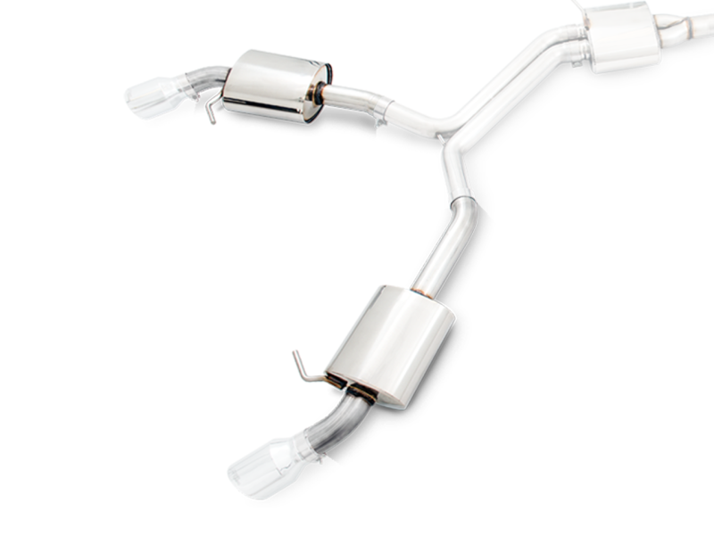 AWE Tuning Audi B9 A4 Touring Edition Exhaust Dual Outlet - Chrome Silver Tips (Includes DP)-thumbmail-8