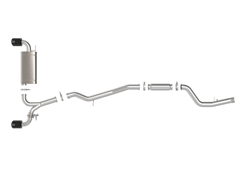 aFe POWER Takeda 2021 Toyota Supra 2.0L (t) 2.5in-3in 304 SS CB Exhaust w/ Black Tips-thumbmail-6