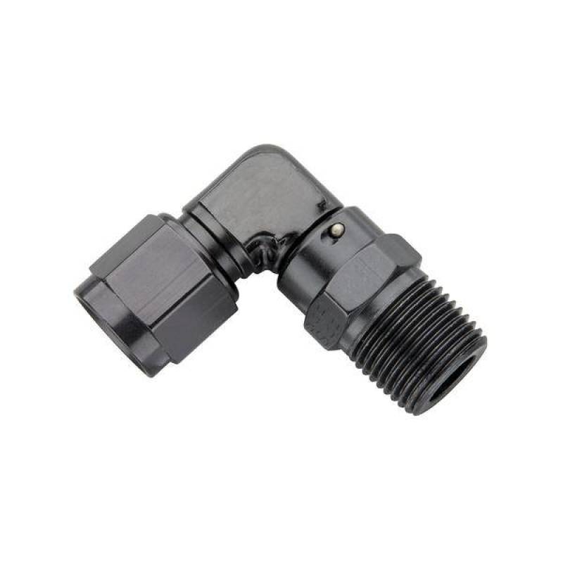 Fragola -10AN Female Swivel To 3/8 NPT - 90 Degree - Black-thumbmail-1