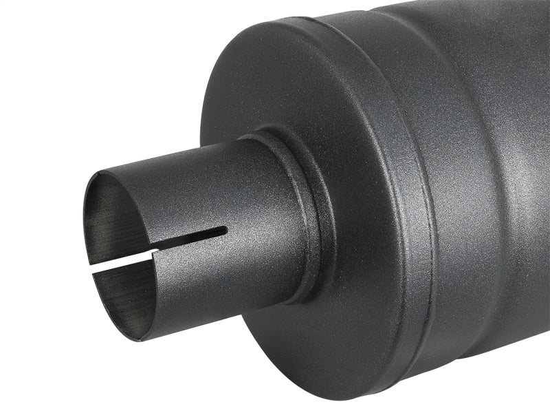 aFe MACH Force-Xp 409 SS Muffler w/ Black finish 2-1/2in Inlet & Oulet 14in x 16in Diameter-thumbmail-2