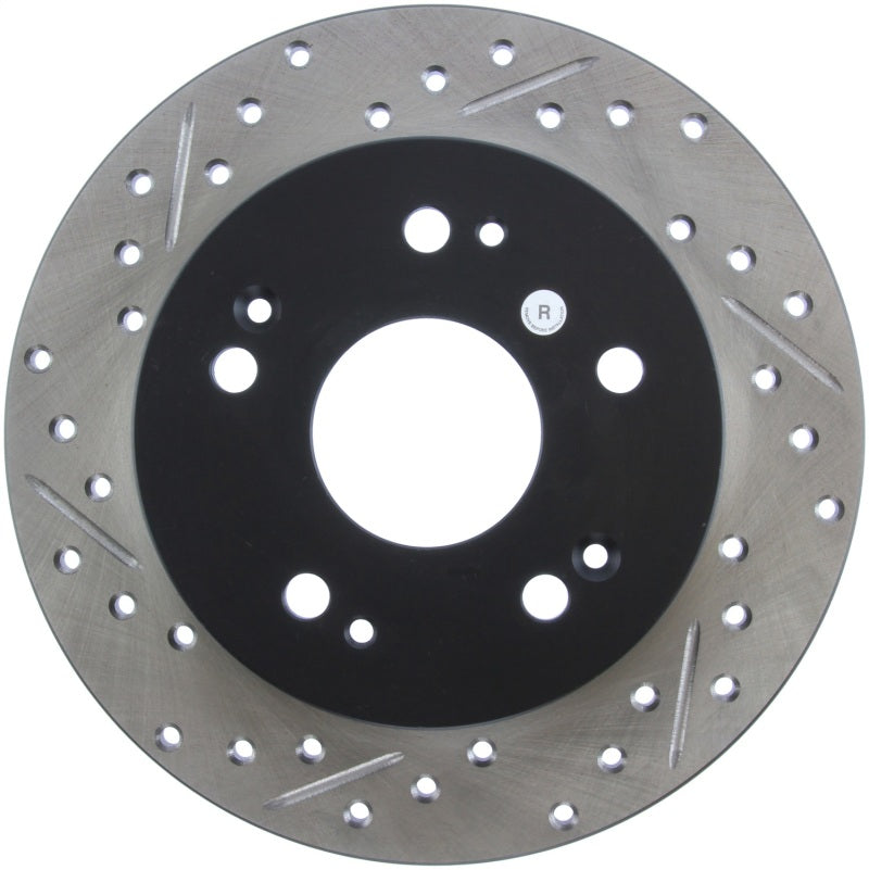 StopTech 06-09 Honda Civic Ex/Si Slotted & Drilled Right Rear Rotor-thumbmail-6