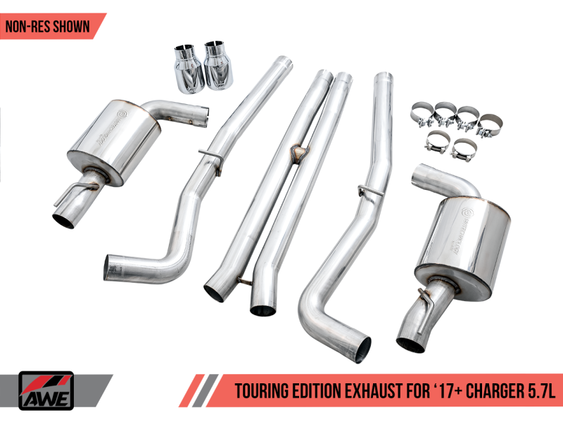 AWE Tuning 2017+ Dodge Charger 5.7L Track Edition Exhaust - Chrome Silver Tips-thumbmail-6