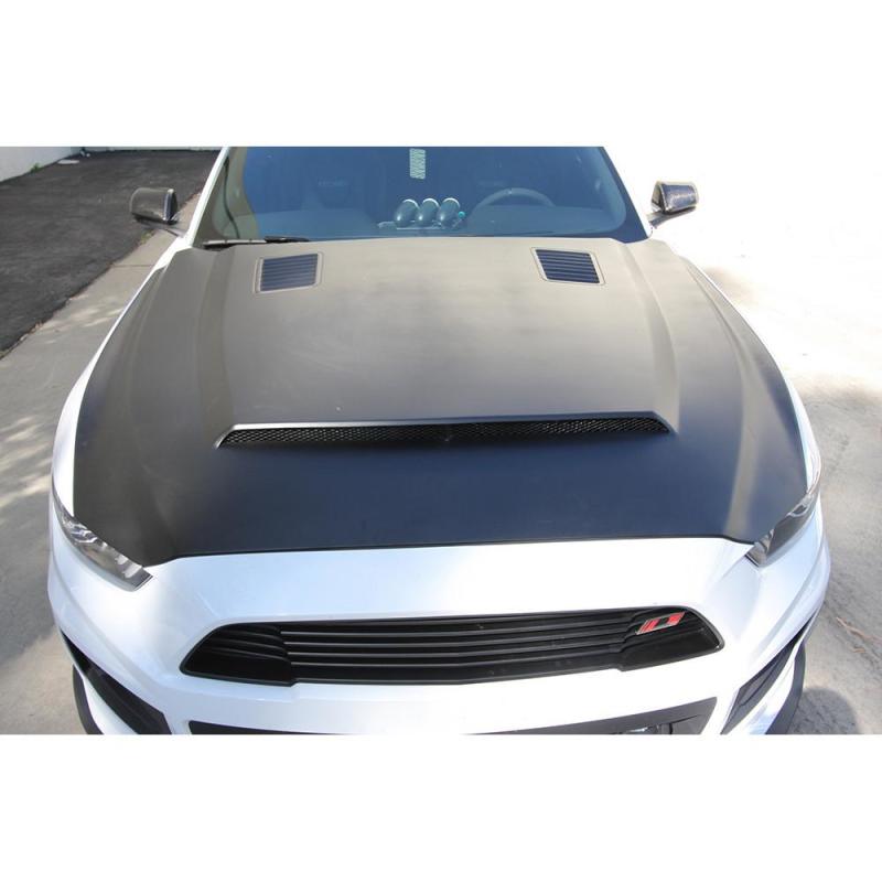 Anderson Composites 2015-2017 Ford Mustang (Excl. GT350/GT350R) Super Snake Style Hood Fiberglass-thumbmail-3