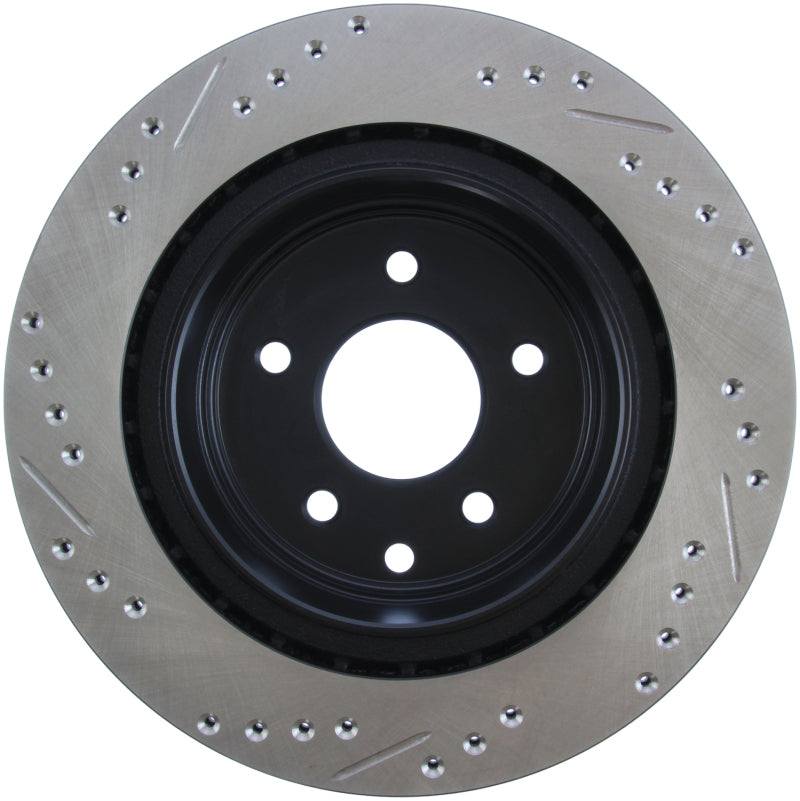 StopTech 06-07 350Z / 05-07 G35 / 06-07 G35X SportStop Slotted & Drilled Rear Left Rotor-thumbmail-5