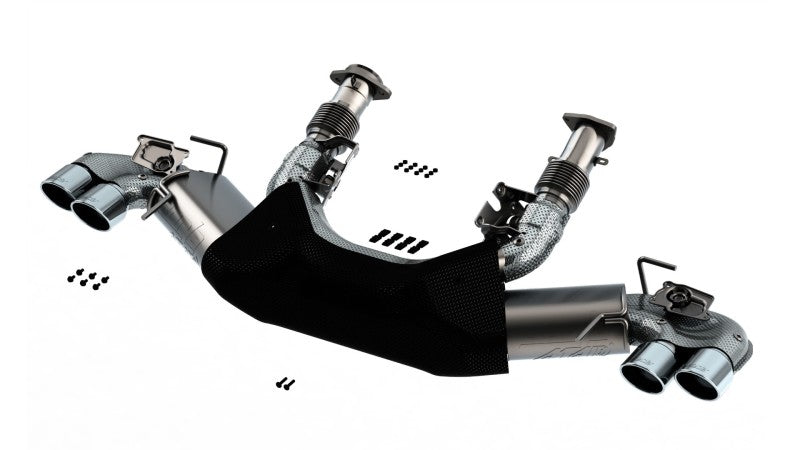 Borla 2020 Chevrolet Corvette C8 6.2L ATAK 3in Exhaust System Dual Round A/C Tips 4inx 4.75in-thumbmail-2