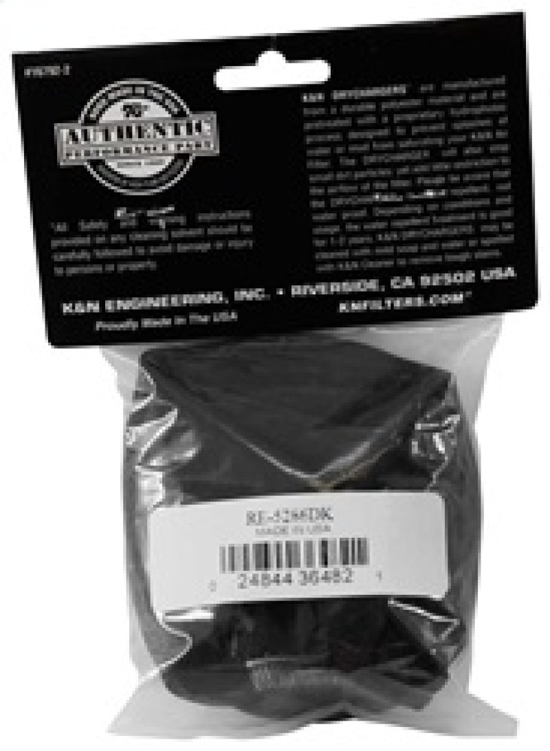 K&N Black Drycharger Rectangle Straight Air Filter Wrap - Black-thumbmail-6
