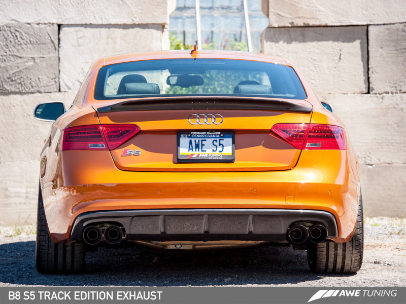 AWE Tuning Audi B8.5 S5 3.0T Track Edition Exhaust - Diamond Black Tips (90mm)-thumbmail-6