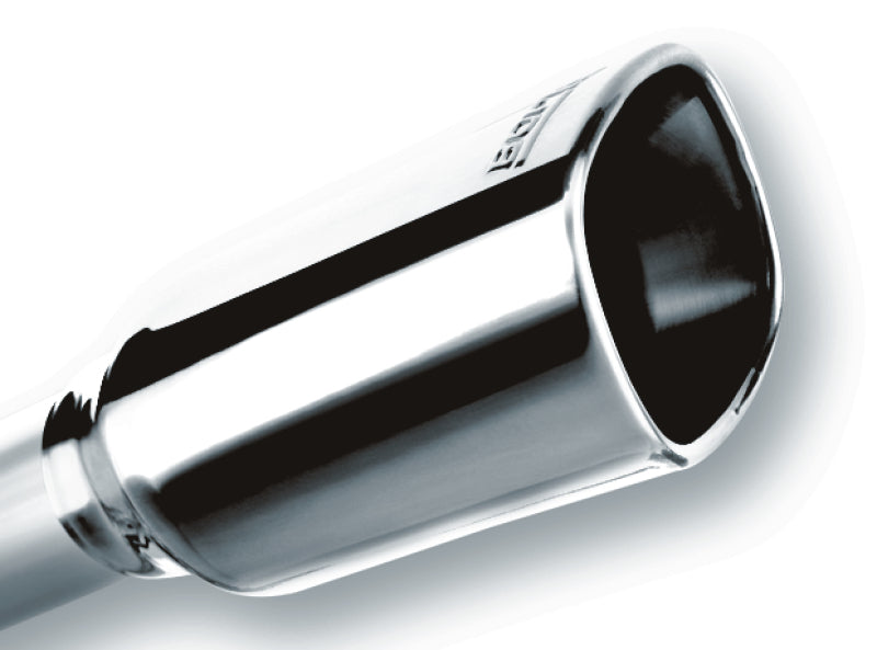 Borla 2.25in Inlet 3.28in x 3.5in Square Rolled Angle Cut x 7.88in Long Exhaust Tip-thumbmail-2