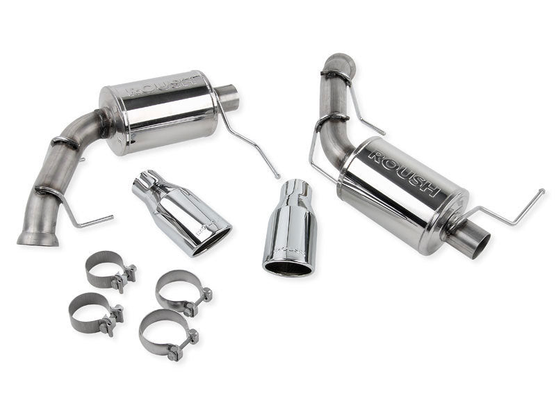 ROUSH 2011-2014 Ford Mustang V8 Enhanced Sound Dual Axle-Back w/ Round Tips-thumbmail-2