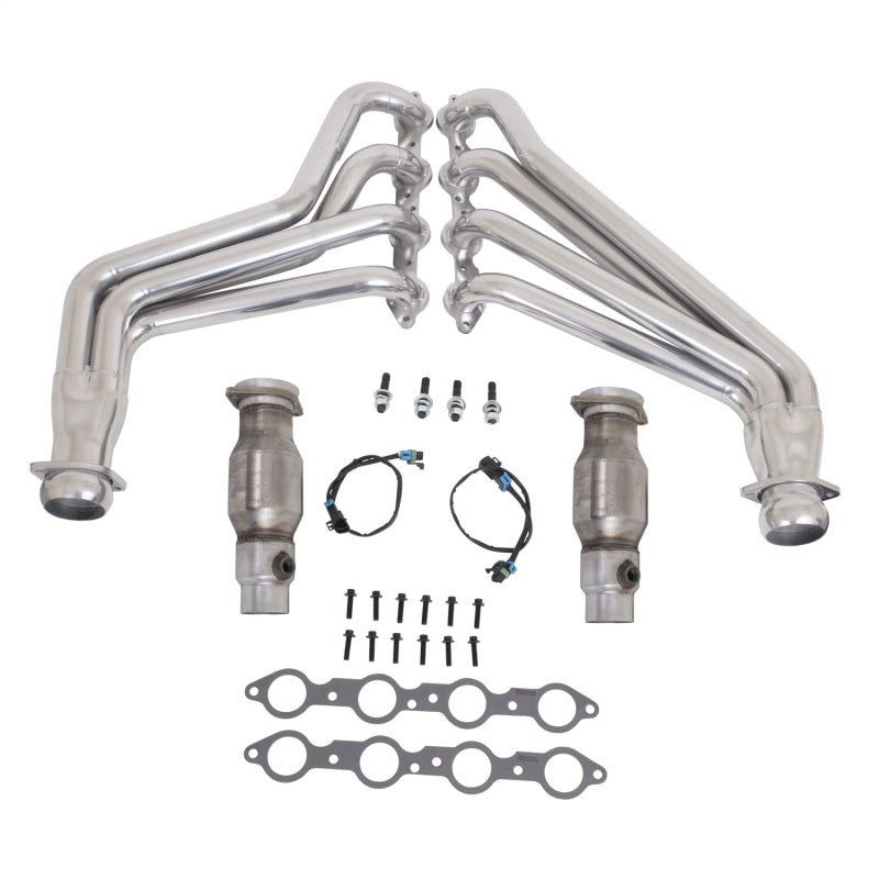 BBK 10-15 Camaro LS3 L99 Long Tube Exhaust Headers With Converters - 1-3/4 Silver Ceramic-thumbmail-2