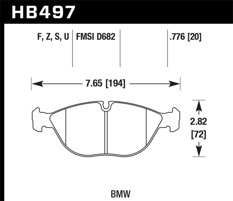 Hawk 99-09 / 11-12 Mercedes SL Class HPS 5.0 Front Brake Pads-thumbmail-1