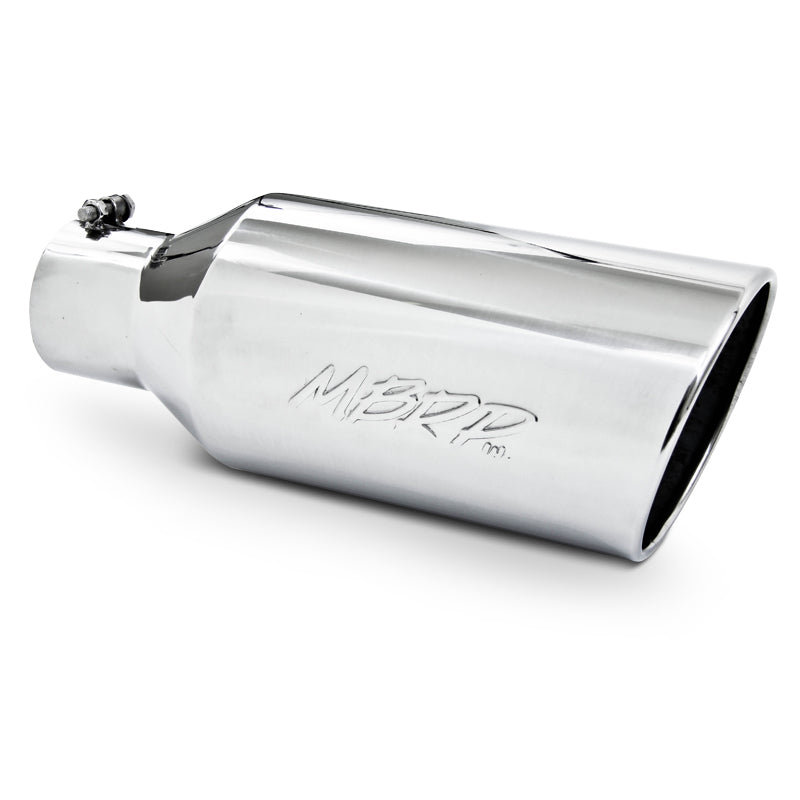 MBRP Universal Tip 7inch O.D. Rolled End 4inch inlet 18inch length - T304 (SINGLE TIP)-thumbmail-2