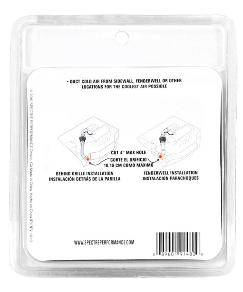 Spectre Intake Tube/Duct Mounting Plate (ABS) 4in. OD-thumbmail-5