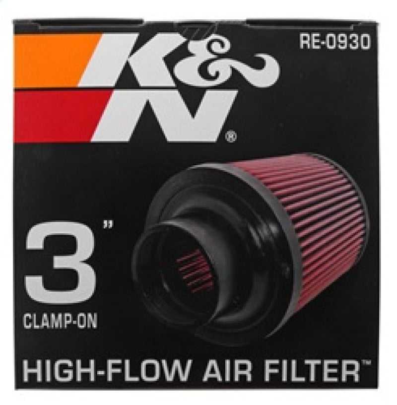 K&N Universal Rubber Filter - Round Tapered 6in Base OD x 3in Flange ID x 6in H-thumbmail-11