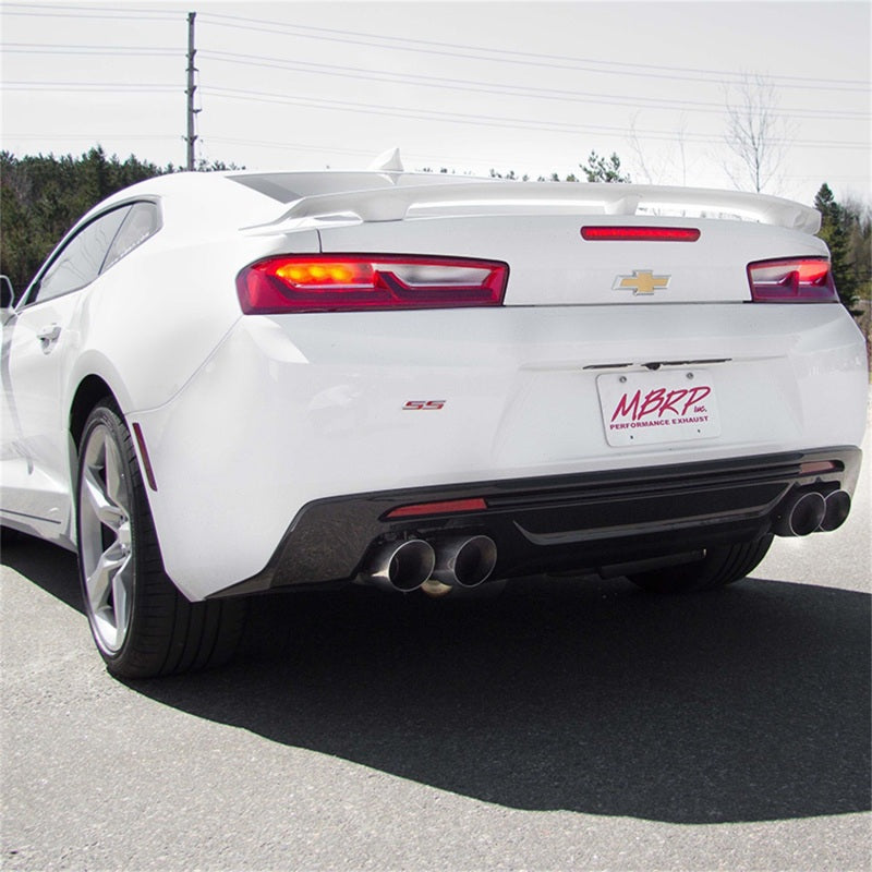 MBRP 2016 Chevy Camaro V8 6.2L 6spd 3in Alum Race Dual Cat Back w/ 4.5in Quad Dual Wall Tips-thumbmail-3
