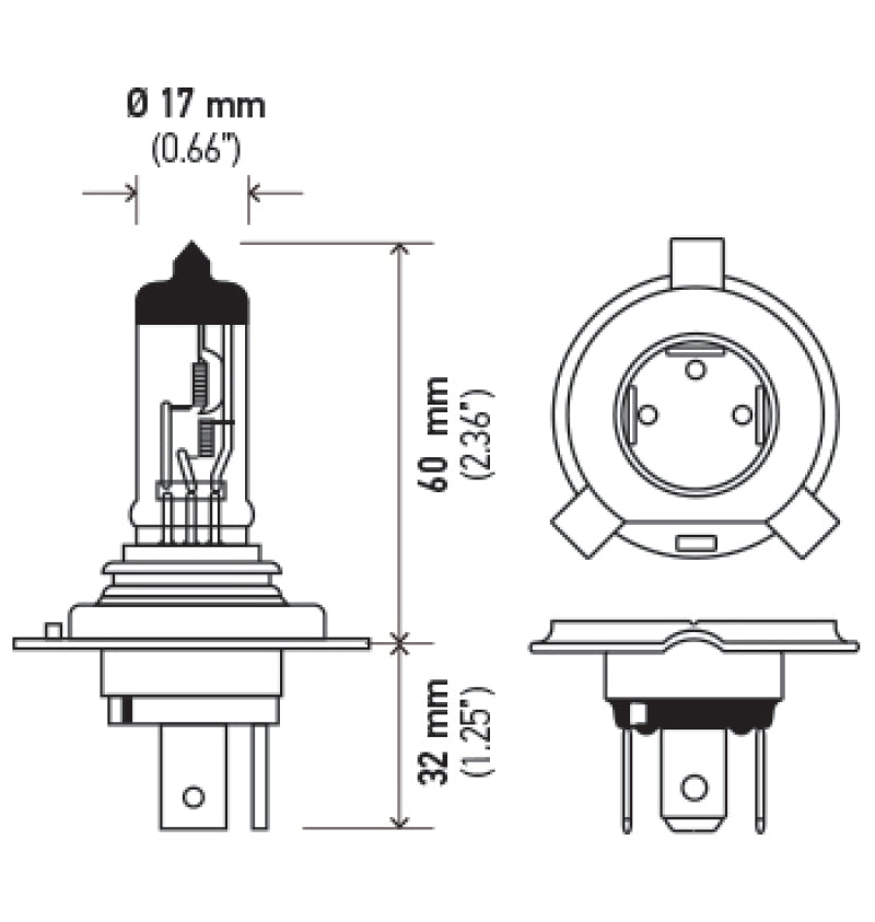 Hella H4 24V 75/70W P43t T4.625 Halogen Bulb (Min Order Qty 10)-thumbmail-6