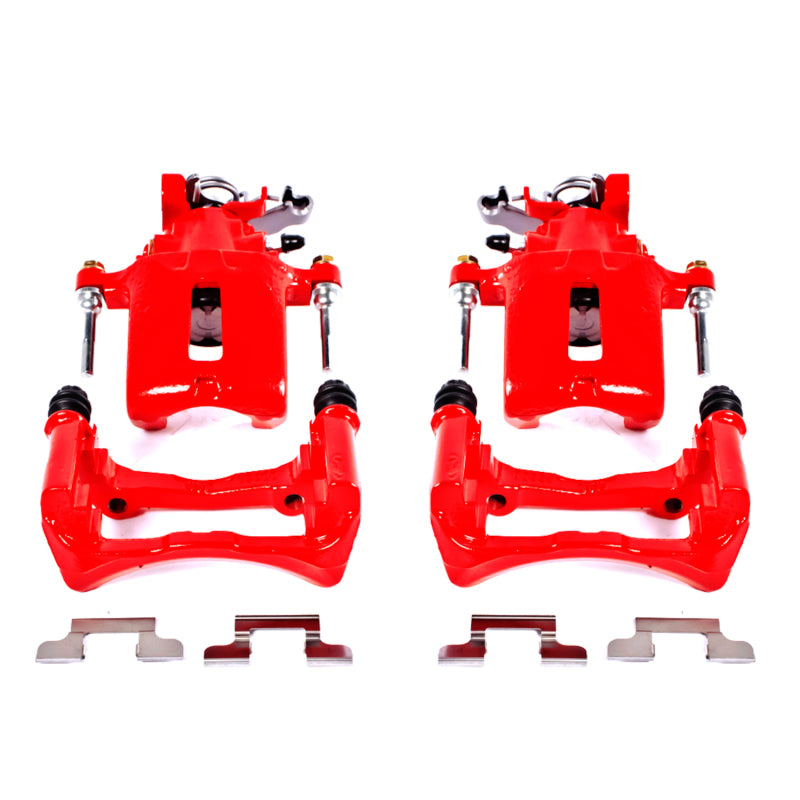 Power Stop 05-14 Ford Mustang Rear Red Calipers w/Brackets - Pair-thumbmail-2