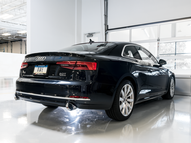 AWE Tuning Audi B9 A5 Touring Edition Exhaust Dual Outlet - Chrome Silver Tips (Includes DP)-thumbmail-10