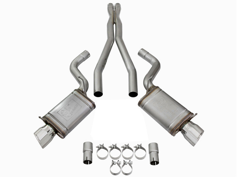 aFe Mach Force-Xp 3in CB Stainless Steel Dual Exhaust System w/Polished Tips 09-15 Cadillac CTS-V-thumbmail-3