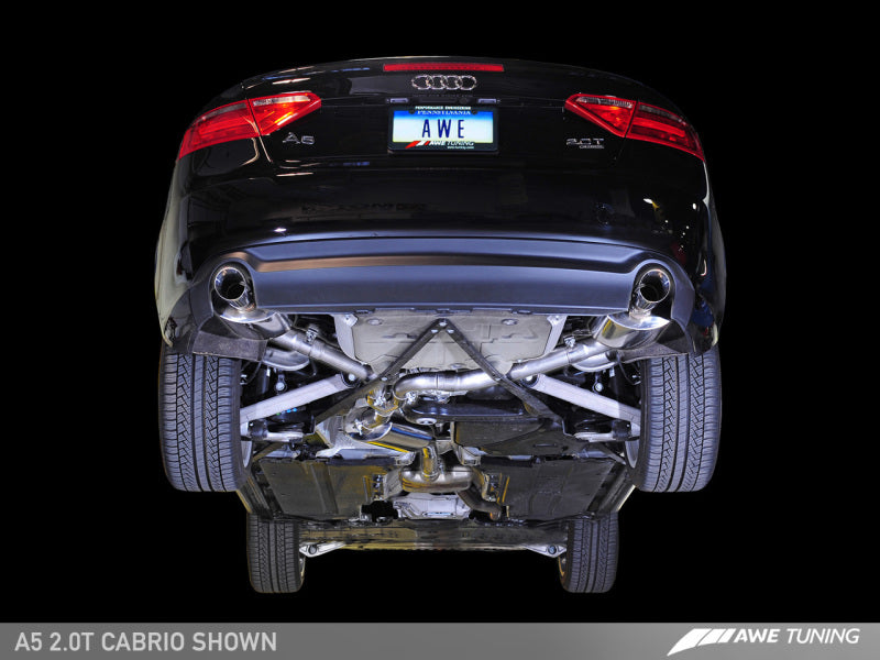 AWE Tuning Audi B8 A5 2.0T Touring Edition Exhaust - Dual Outlet Polished Silver Tips-thumbmail-6
