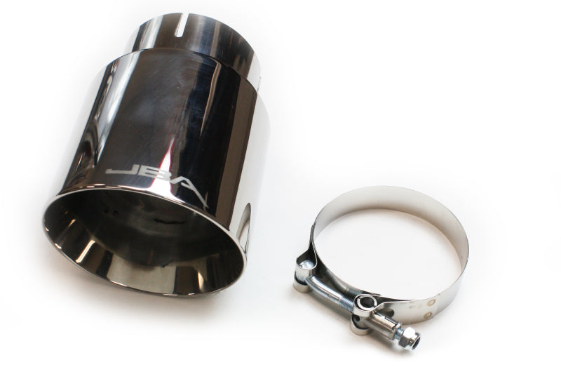 JBA 3in x 4in x 5-3/4in Double Wall Polished Chrome Tip - Clamp On-thumbmail-1
