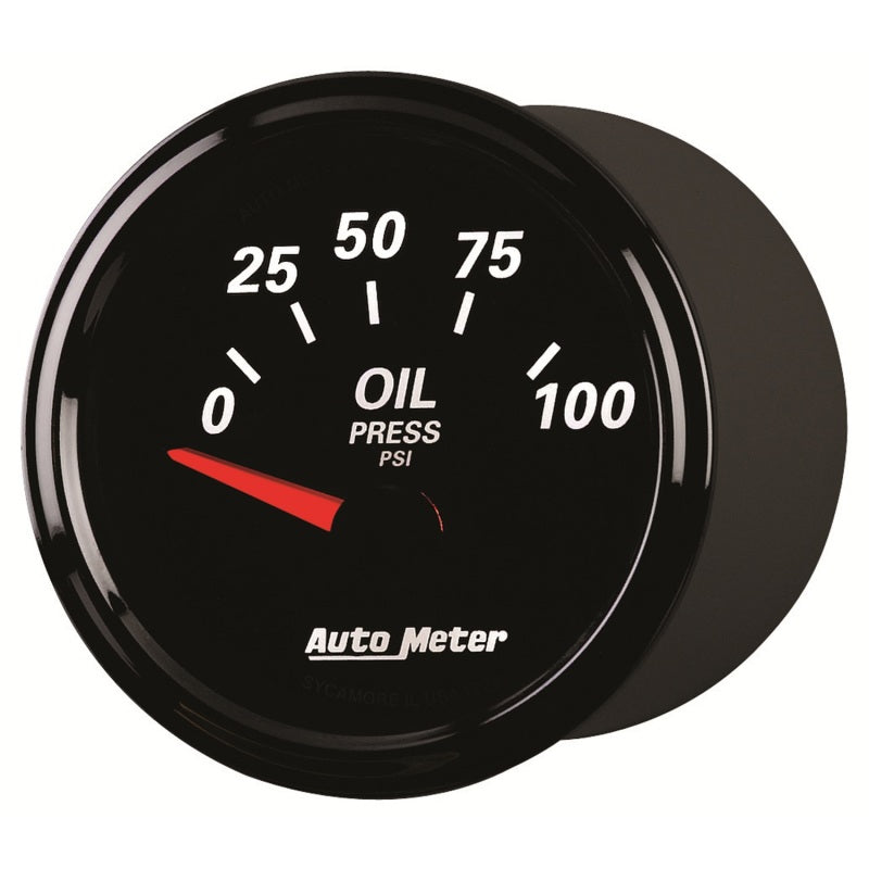 Autometer Designer Black II 52mm 100 PSI Oil Pressure Gauge-thumbmail-2