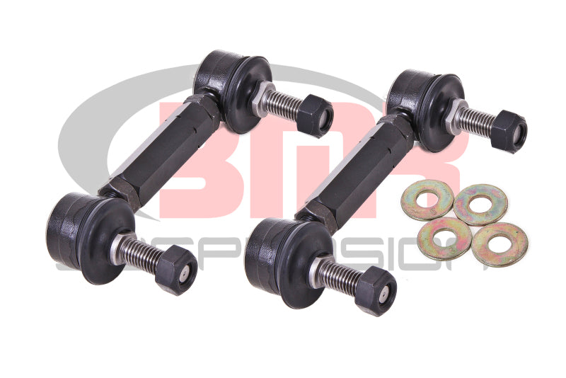 BMR 15-17 S550 Mustang Rear Sway Bar End Link Kit - Black-thumbmail-2