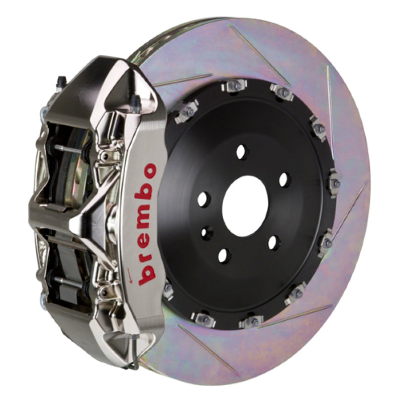 Brembo 2023 Volkswagen Tiguan R Front GTR BBK 6-Piston 405x34 2-Piece Rotors Slotted - Black HA-thumbmail-1