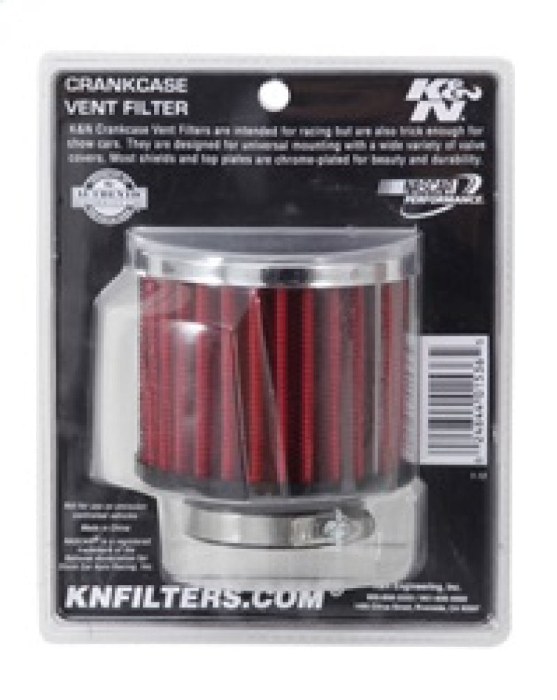 K&N 1.5in Flange ID x 3in OD x 2.5in H Chrome Finish Rubber Base Crankcase Vent Filter-thumbmail-8