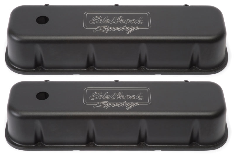 Edelbrock Valve Cover Victor Series Chevrolet 1965 and Later 396-502 V8 Tall Black-thumbmail-2