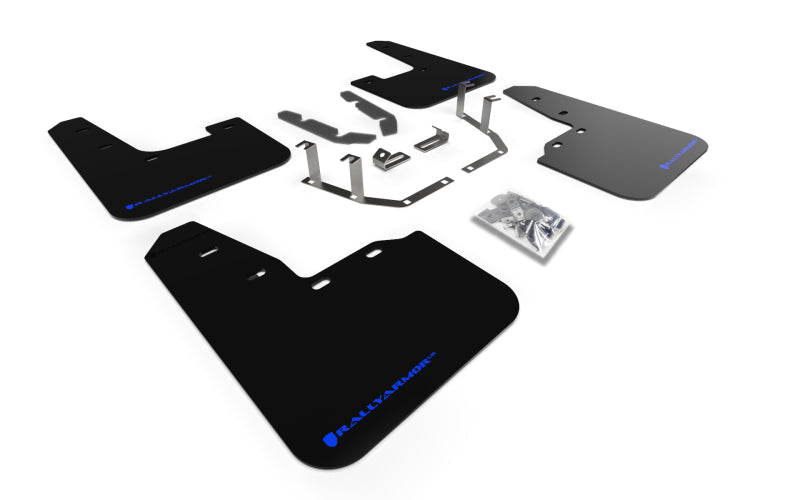 Rally Armor 18-22 Ford Fiesta ST MK8 Black UR Mud Flap w/ Blue Logo-thumbmail-4